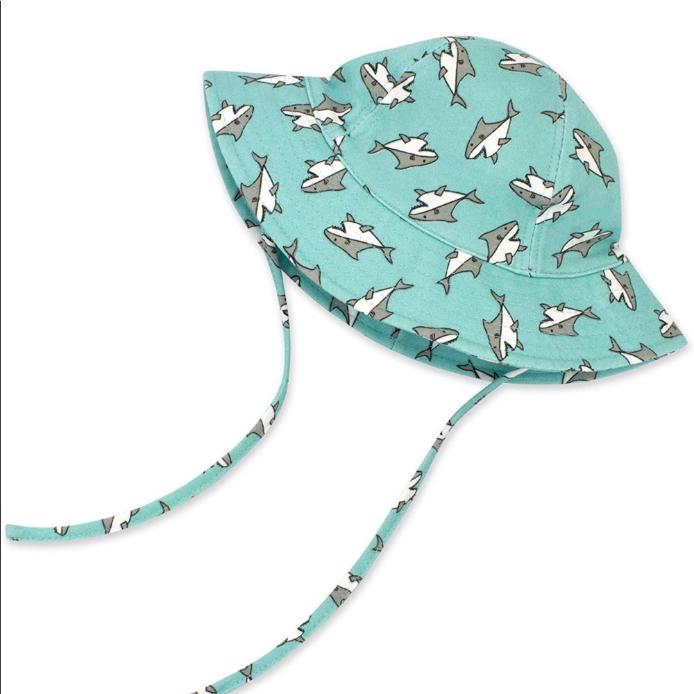 Zutano Toddler Shark Bucket Sun Hat Organic Cotton